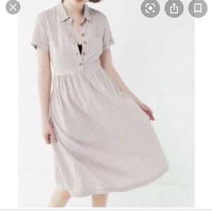 Urban outfitters gingham tan dress